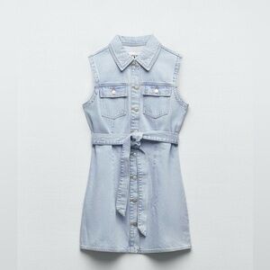 *NWT* Zara Belted Denim Dress